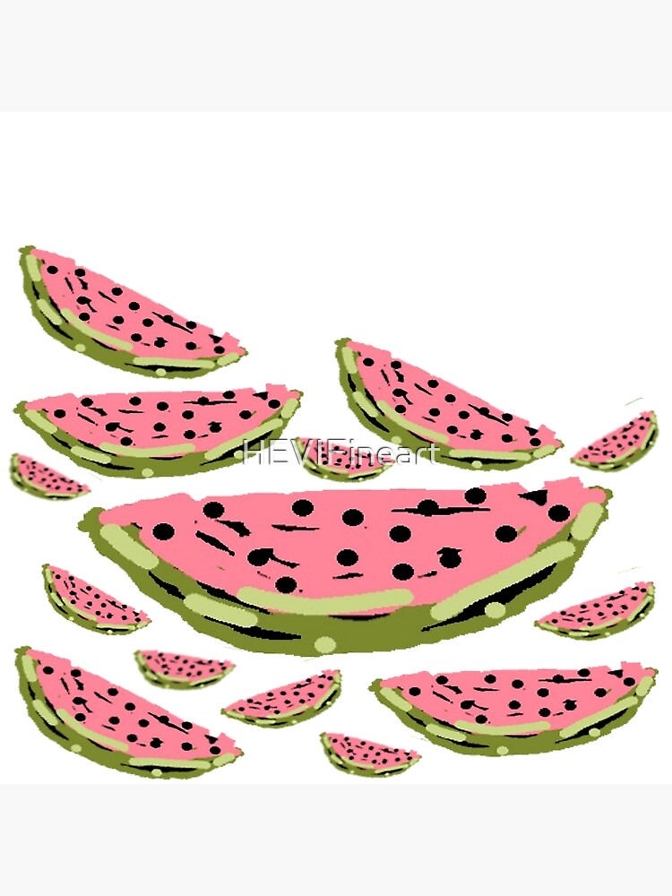 Watermelon Summer pattern by HEVIFineart