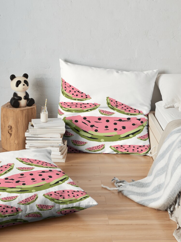 Alternate view of Watermelon Summer pattern Floor Pillow