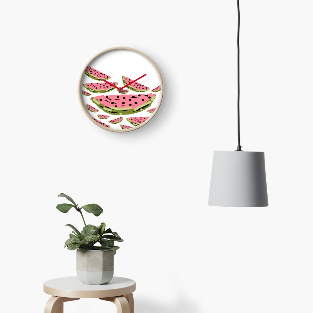 Watermelon Summer pattern Clock