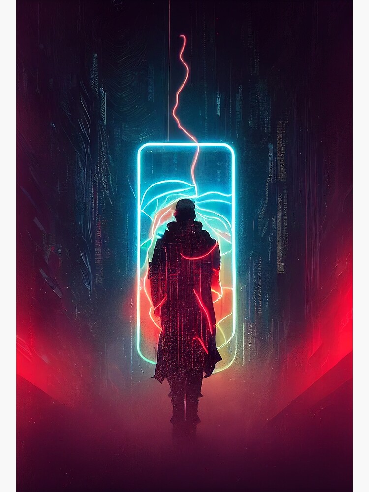 "Cyberpunk Tarot Card The Fool" Poster for Sale by riccardoscrocca