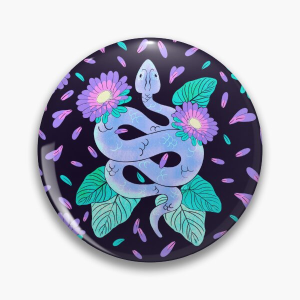 Item preview, Floral Snake Medicine Purple and Teal Pattern designed and sold by Guided by Light Art.