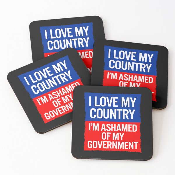 Item preview, I Love my Country - I'm Ashamed of my Government designed and sold by Click-Tees.