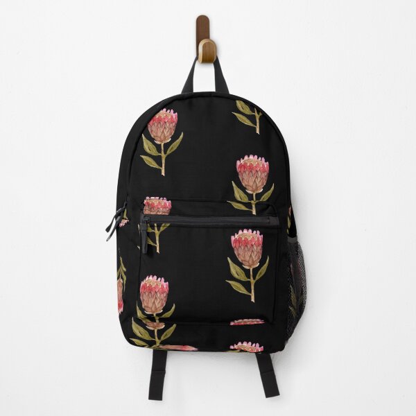 Item preview, Seamless black pattern protea watercolor illustration designed and sold by Yana Mustafina | Boho Soulful Designs.