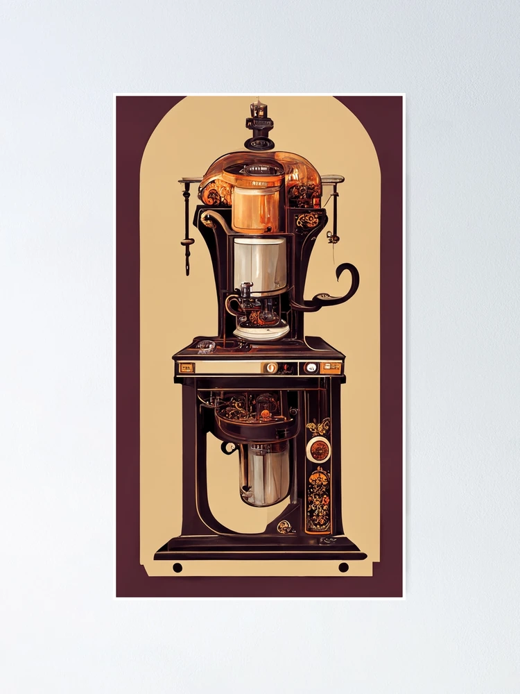 Steampunk Coffee Butler, an art print by M. C. Matz - INPRNT