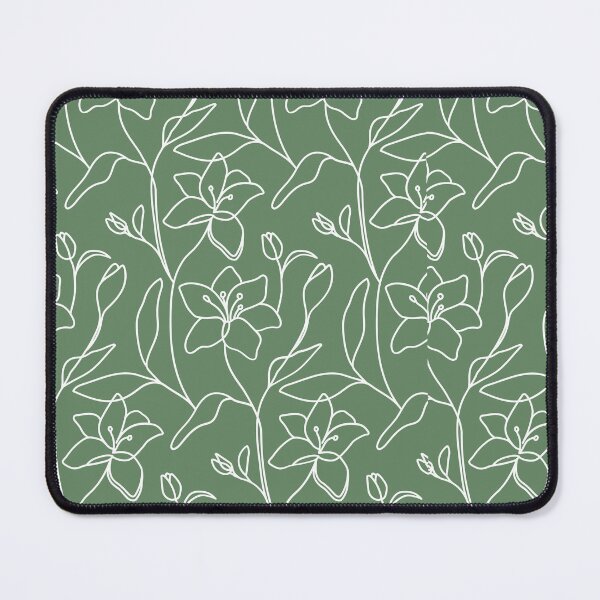 Item preview, OLIVE GREEN FLORAL PATTERN THROW PILLOWS AND SKIRT designed and sold by SoulWriter.