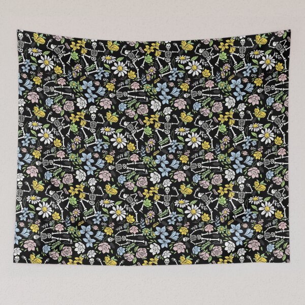 Item preview, Dancing in flowers skeletons designed and sold by Milibella.