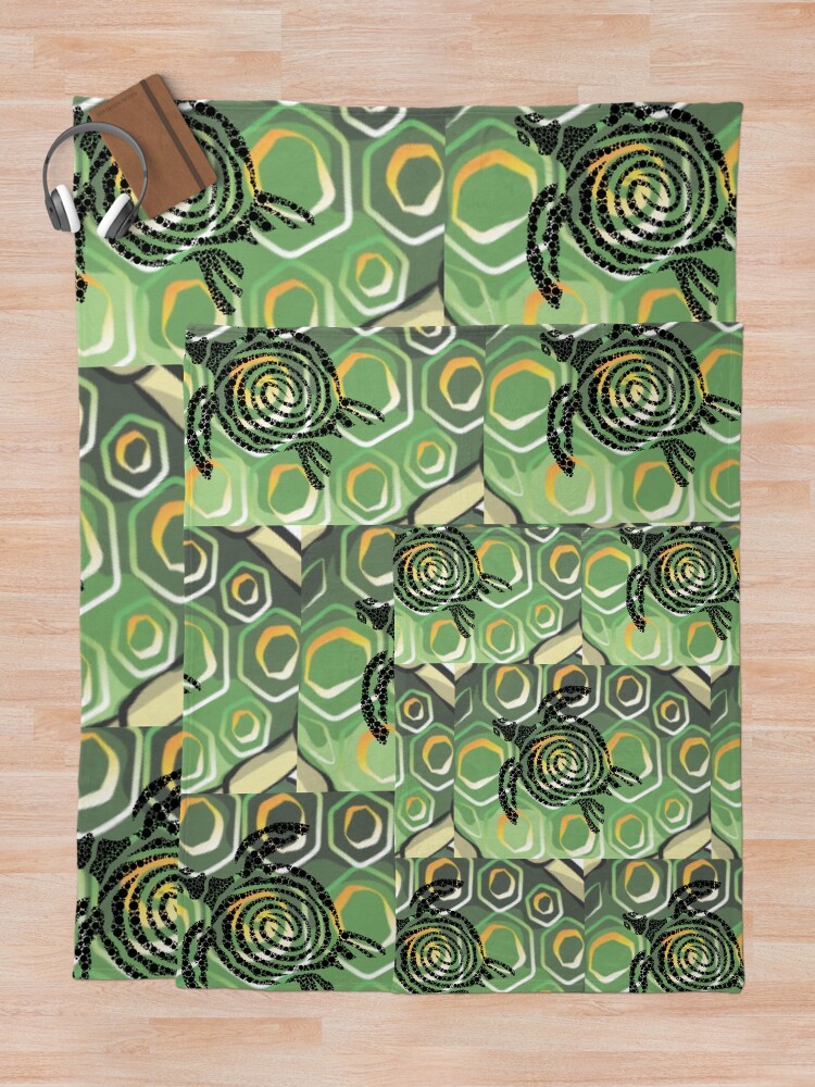 Thumbnail 5 of 6, Throw Blanket, Turtle shell designed and sold by Rene-Martin.