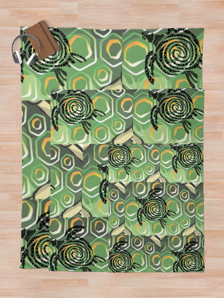 Thumbnail 5 of 6, Throw Blanket, Turtle shell designed and sold by Rene-Martin.