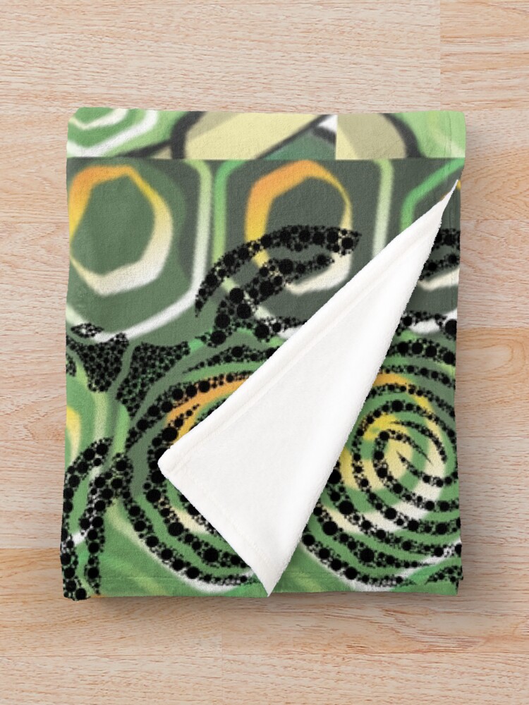 Thumbnail 3 of 6, Throw Blanket, Turtle shell designed and sold by Rene-Martin.