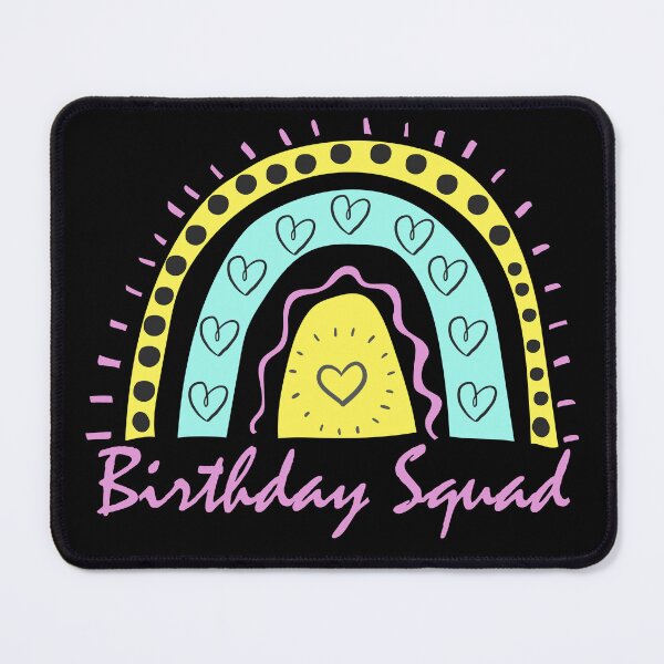 Item preview, Birthday Squad Cute Fun Doodle Boho Rainbow designed and sold by LadySaltwater.
