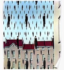 Golconda by René Magritte Poster