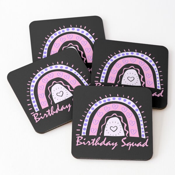 Item preview, Birthday Squad Cute Fun Doodle Boho Rainbow designed and sold by LadySaltwater.