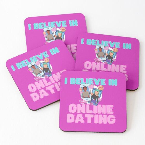 Item preview, Cute I Believe in Online Dating Sticker designed and sold by TheCreativeFab.