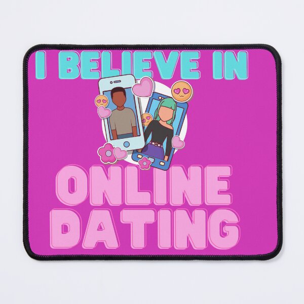 Item preview, Cute I Believe in Online Dating Sticker designed and sold by TheCreativeFab.