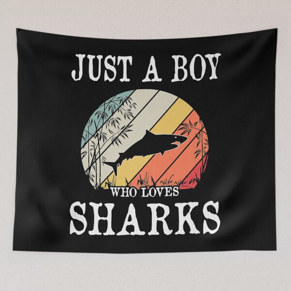 Item preview, Just a boy who loves sharks premium designed and sold by MarkMille76.