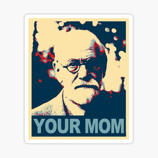 Tu mamá - Sigmund Freud Pegatina