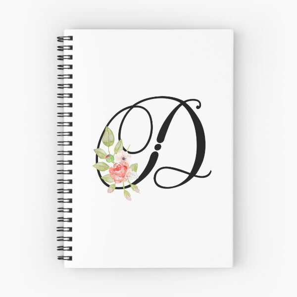 Item preview, Floral Monogram Fancy Script Letter D designed and sold by Grafixmom.