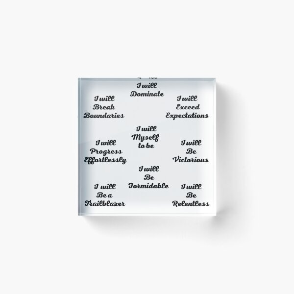 Item preview, I WILL affirmation  stickers and t-shirt  designed and sold by Pugnaciousprint.