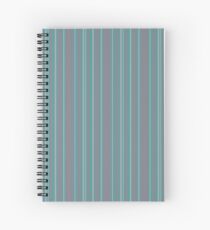 Turquoise gray awning stripe pattern Spiral Notebook