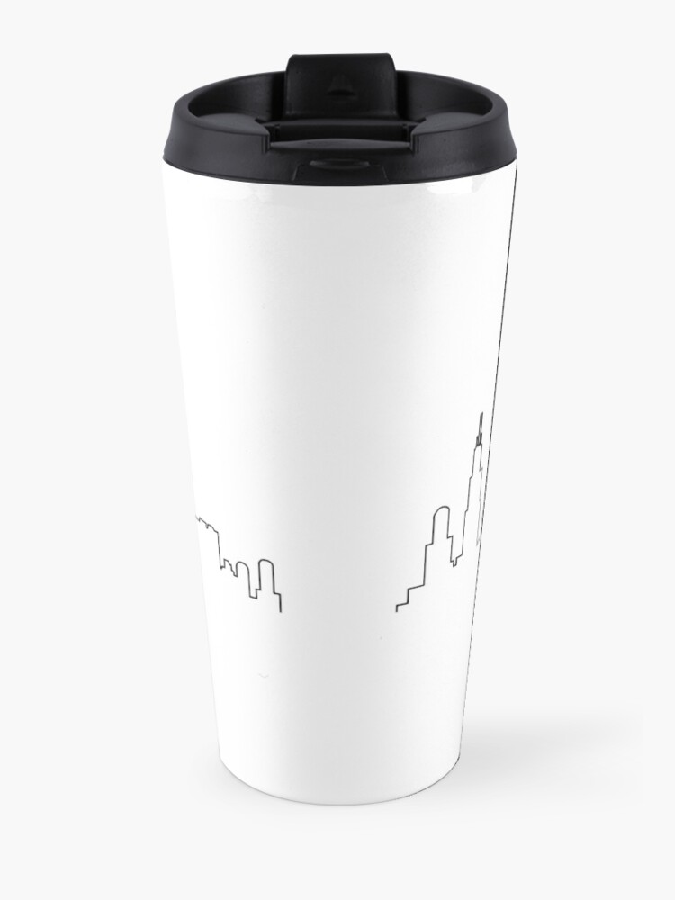 Vista alternativa de Taza de viaje Chicago Skyline