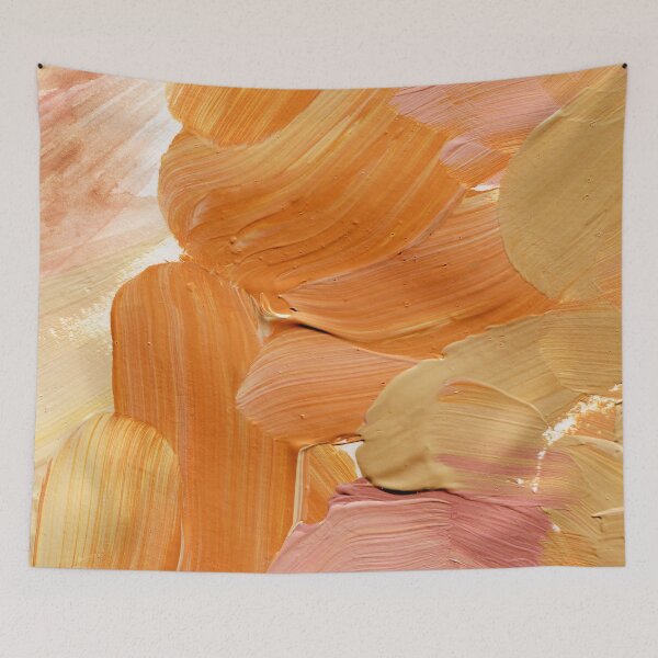Item preview, Tangerine And Yellow Broad Brushstrokes Watercolor Abstract  designed and sold by DEC02.