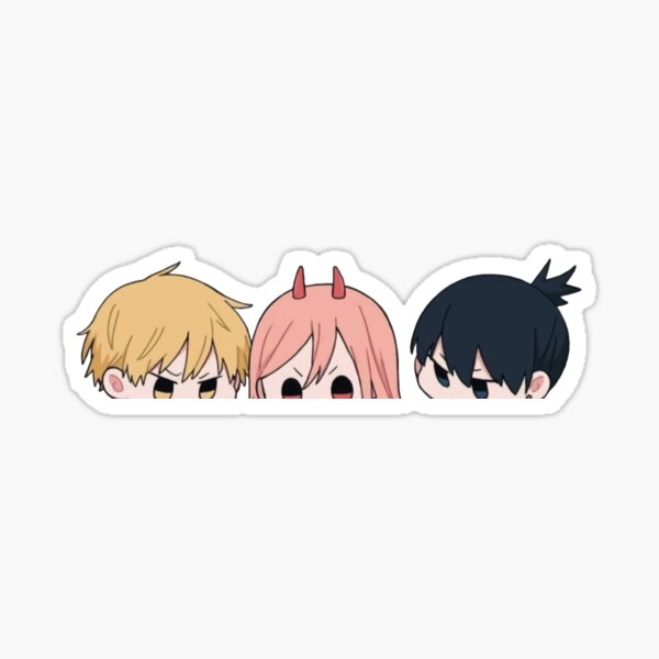 Power Denji Aki kawaii peeker Sticker