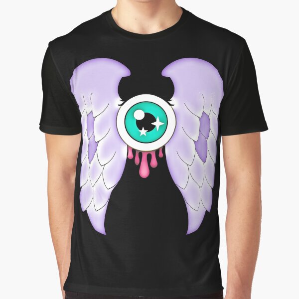 Pastel Goth | Winged Eye | Black Graphic T-Shirt