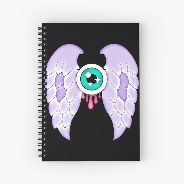 Pastel Goth | Winged Eye | Black Spiral Notebook