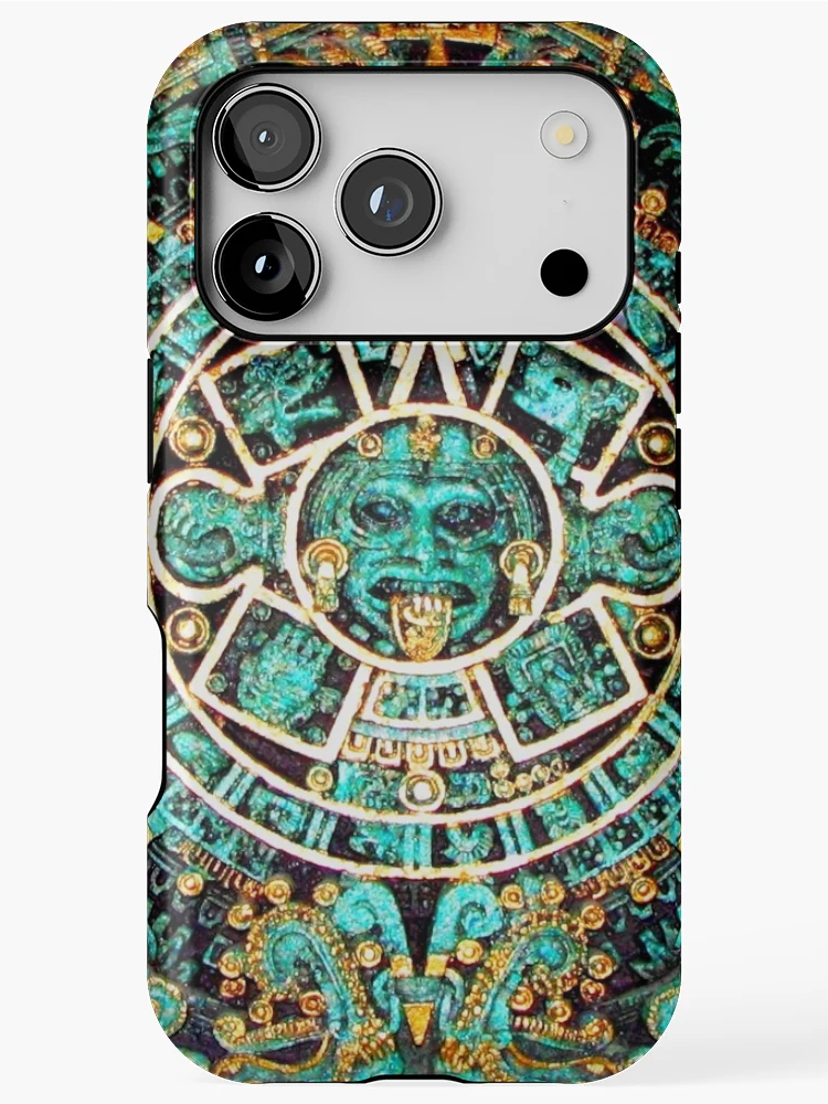 Thumbnail 1 of 4, iPhone Case, Aztec Calendar designed and sold by WindsofJupiter.