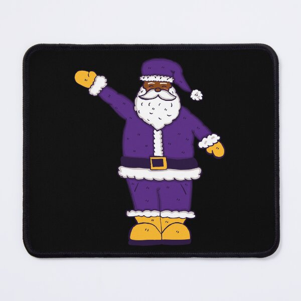 Item preview, purple yellow christmas black santa claus designed and sold by Gossip Rag.