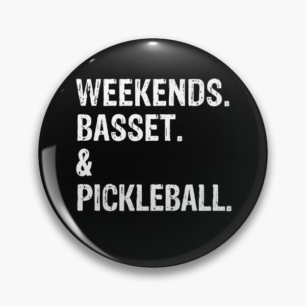 Item preview, Weekends Basset and Pickleball - Funny Basset Hound Gift  designed and sold by Guarddogdrive.