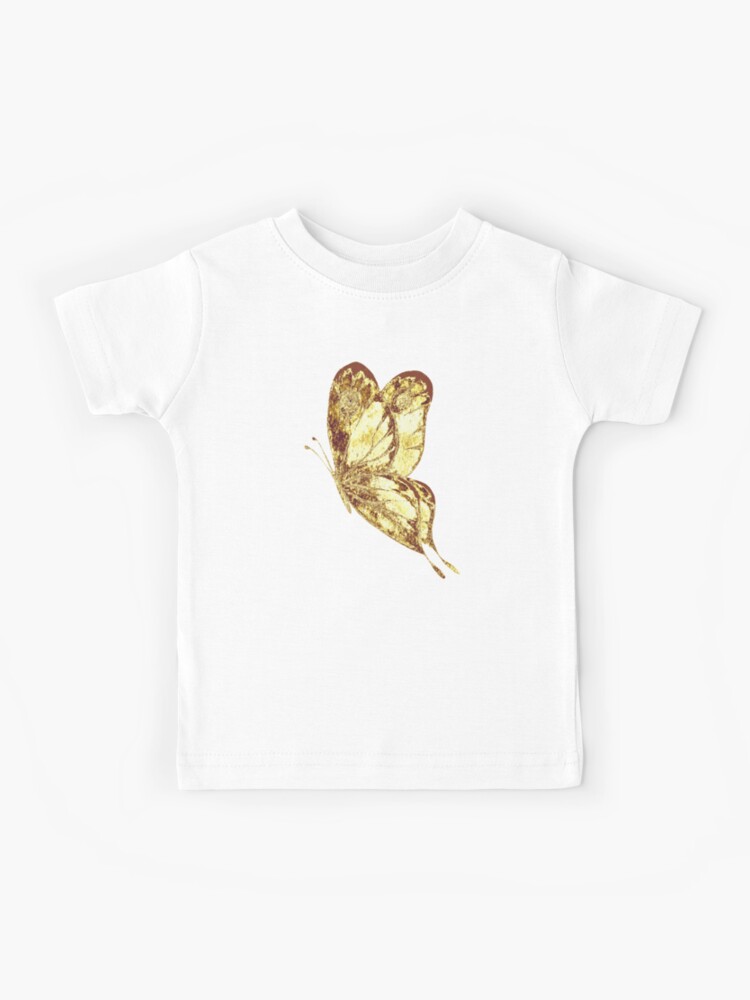 Golden Butterfly Kids T-Shirt for Sale by antevasinart