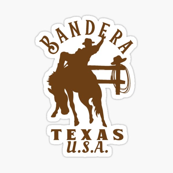 Artikel-Vorschau von Brown Bandera Texas Rodeo Rider, designt und verkauft von WesternLocales.