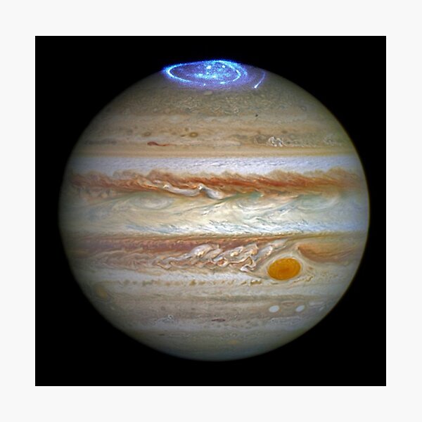 Enormous aurora on Jupiter’s north pole captured by Hubble  #aurora #Jupiter #northpole #Hubble  Photographic Print