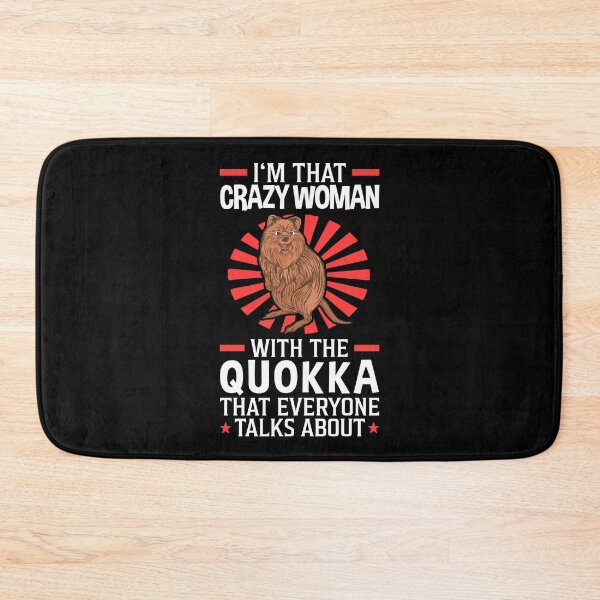 Item preview, Crazy woman with quokka marsupial designed and sold by madgrfx.