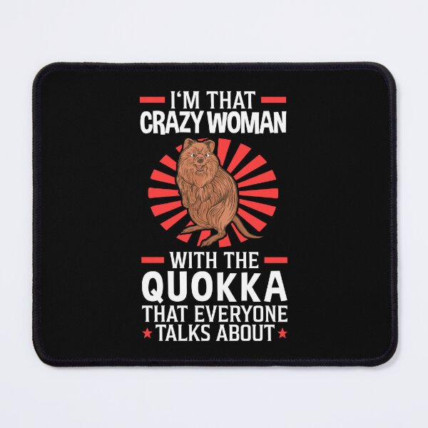 Item preview, Crazy woman with quokka marsupial designed and sold by madgrfx.