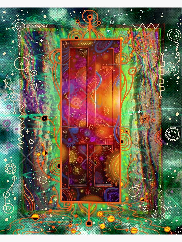 The Coloured Door of Time Surreal Trippy Digital Art