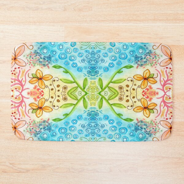 Item preview, Multicolor Watercolor Design 282 flower abstract designed and sold by artbylucie.
