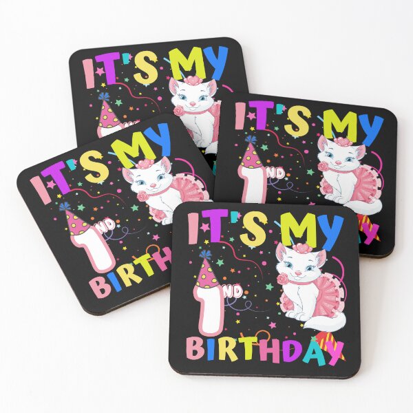 Item preview, It's My 1th Birthday Girl Funny Cat Birthday 1 Year designed and sold by Nicet-shirt1.