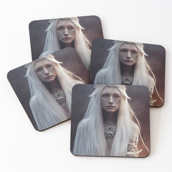 Item preview, Goddess woman warrior with white hair. designed and sold by Maniock.
