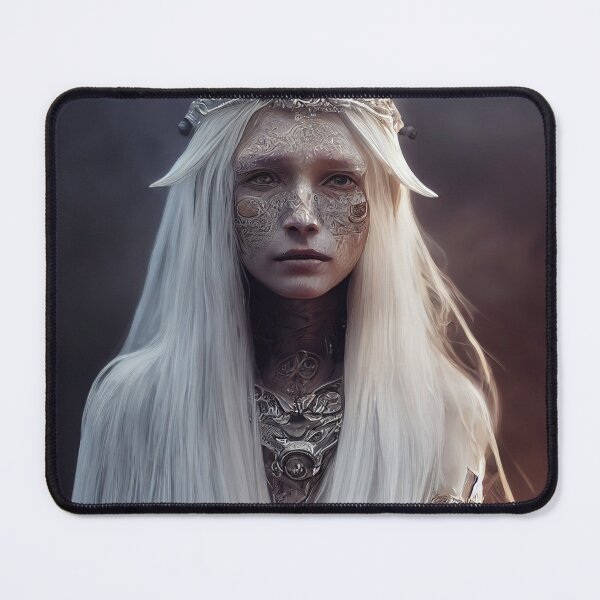 Item preview, Goddess woman warrior with white hair. designed and sold by Maniock.