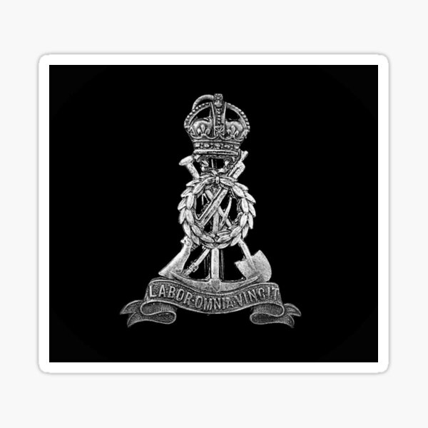Item preview, Royal Pioneer Old Cap Badge (Eifell Tower) On a Black Background Gun Metal Grey designed and sold by Oppos  Community Farm.