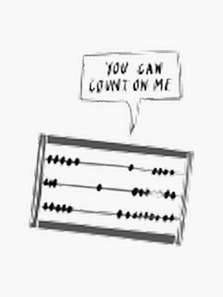 "You can count on me" Sticker for Sale by Jirehdidit Redbubble