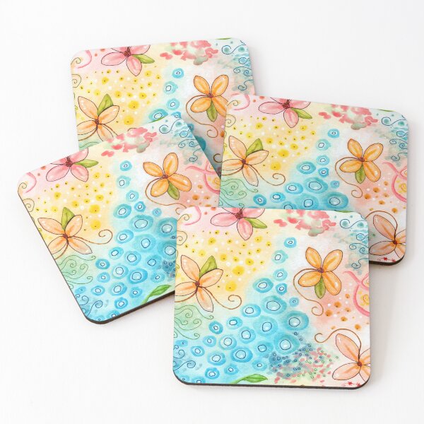 Item preview, Multicolor Abstract Floral Design 281 flowers designed and sold by artbylucie.