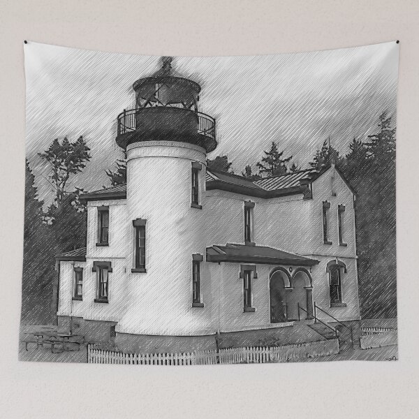 Item preview, Admiralty Head Lighthouse Sketched designed and sold by KirtTisdale.