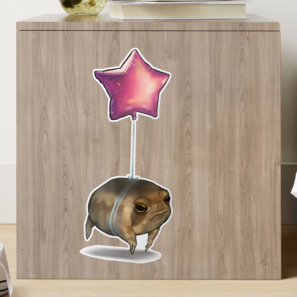 Sticker for Sale mit Schwimmender Kartoffelfrosch von ChelseaTusekArt |  Redbubble
