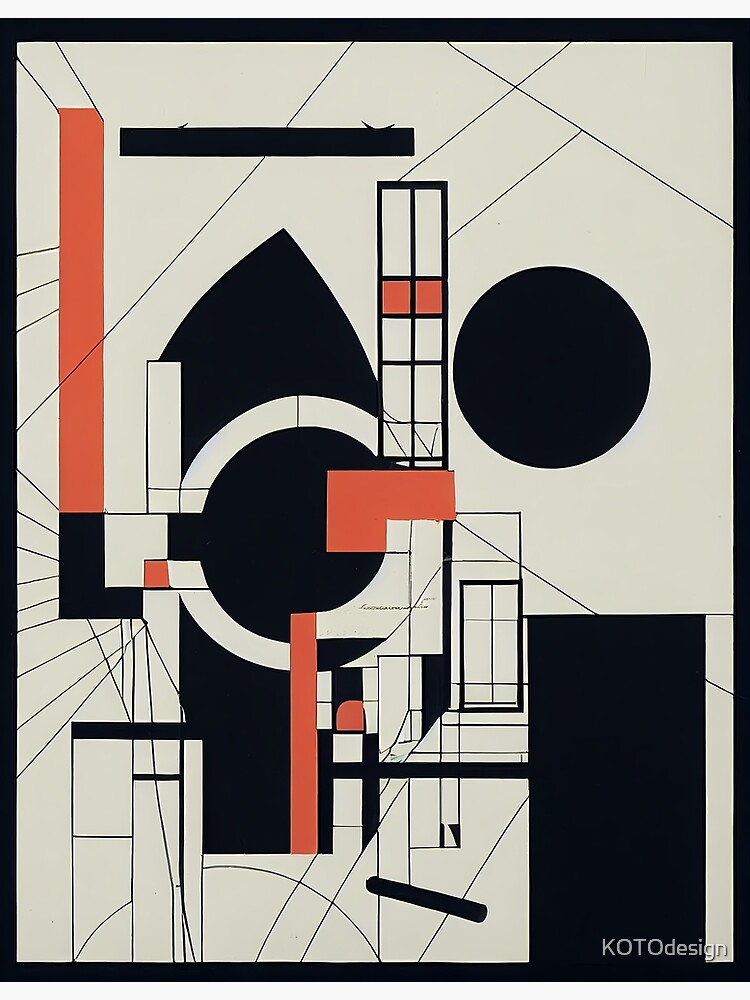 Bauhaus Black Red Design Inspired by Bauhaus Dessau Style