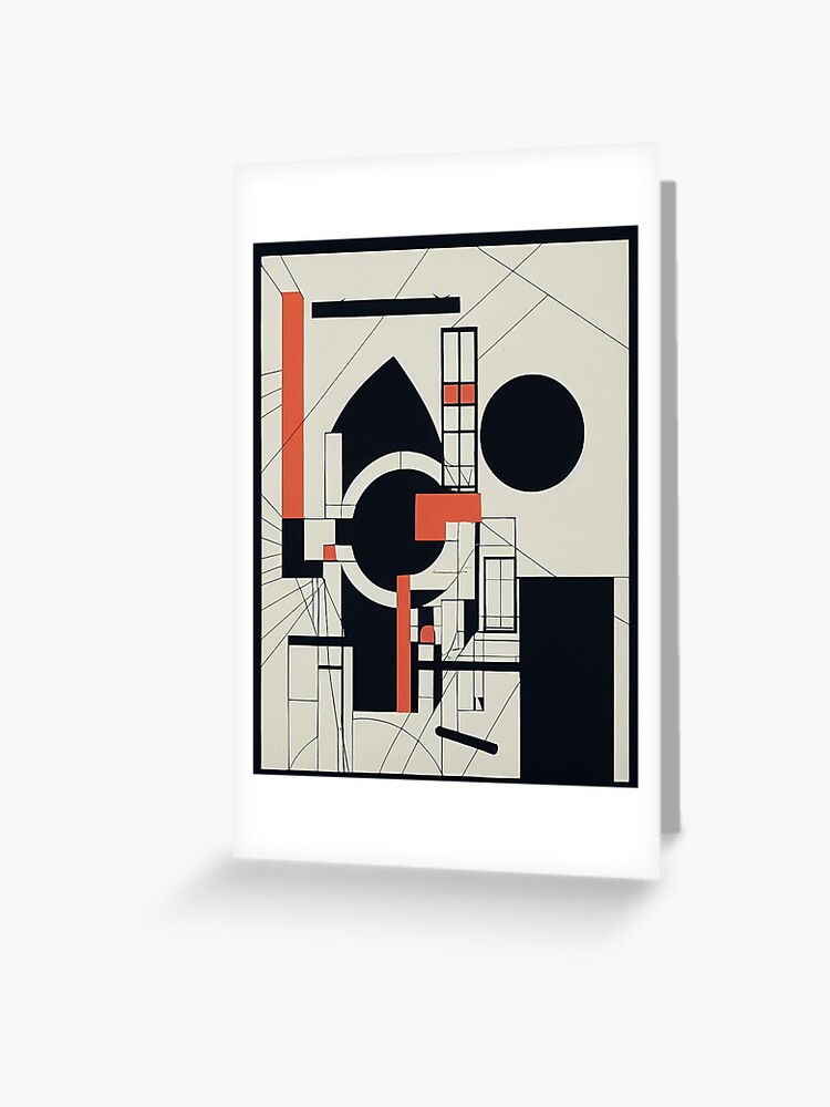 Bauhaus Black Red Design Inspired by Bauhaus Dessau Style