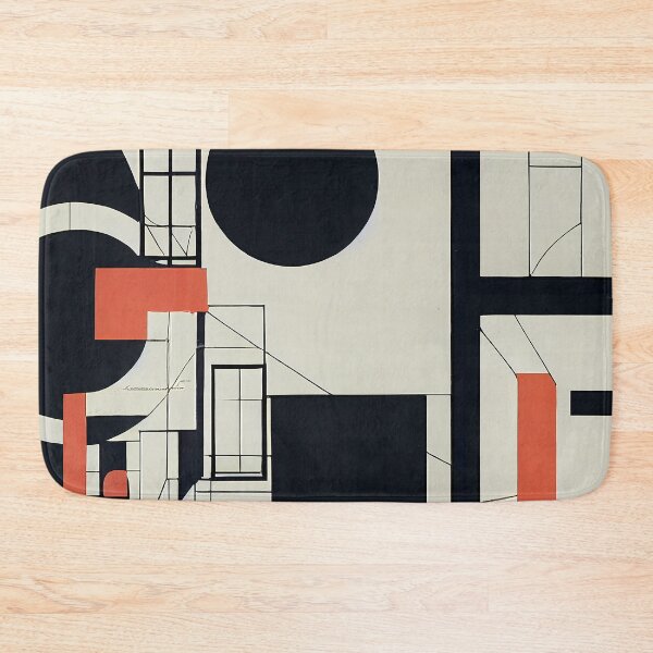 Item preview, Bauhaus Black Red Design Inspired by Bauhaus Dessau Style designed and sold by KOTOdesign.
