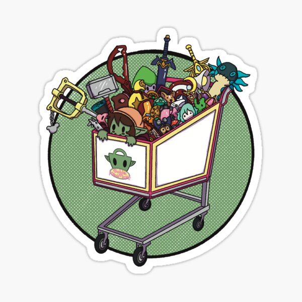 Shopping Cart Sticker for Sale by Reethes